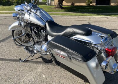 a motorcycle parked on the road